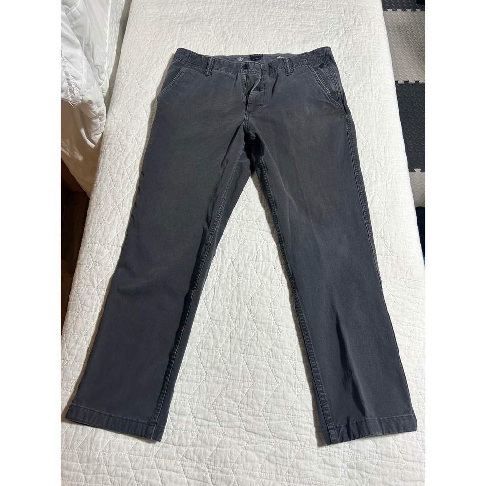 Dockers Mens Slim‎ Tapered Fit Chinos Charcoal Gray Pants W34 L30